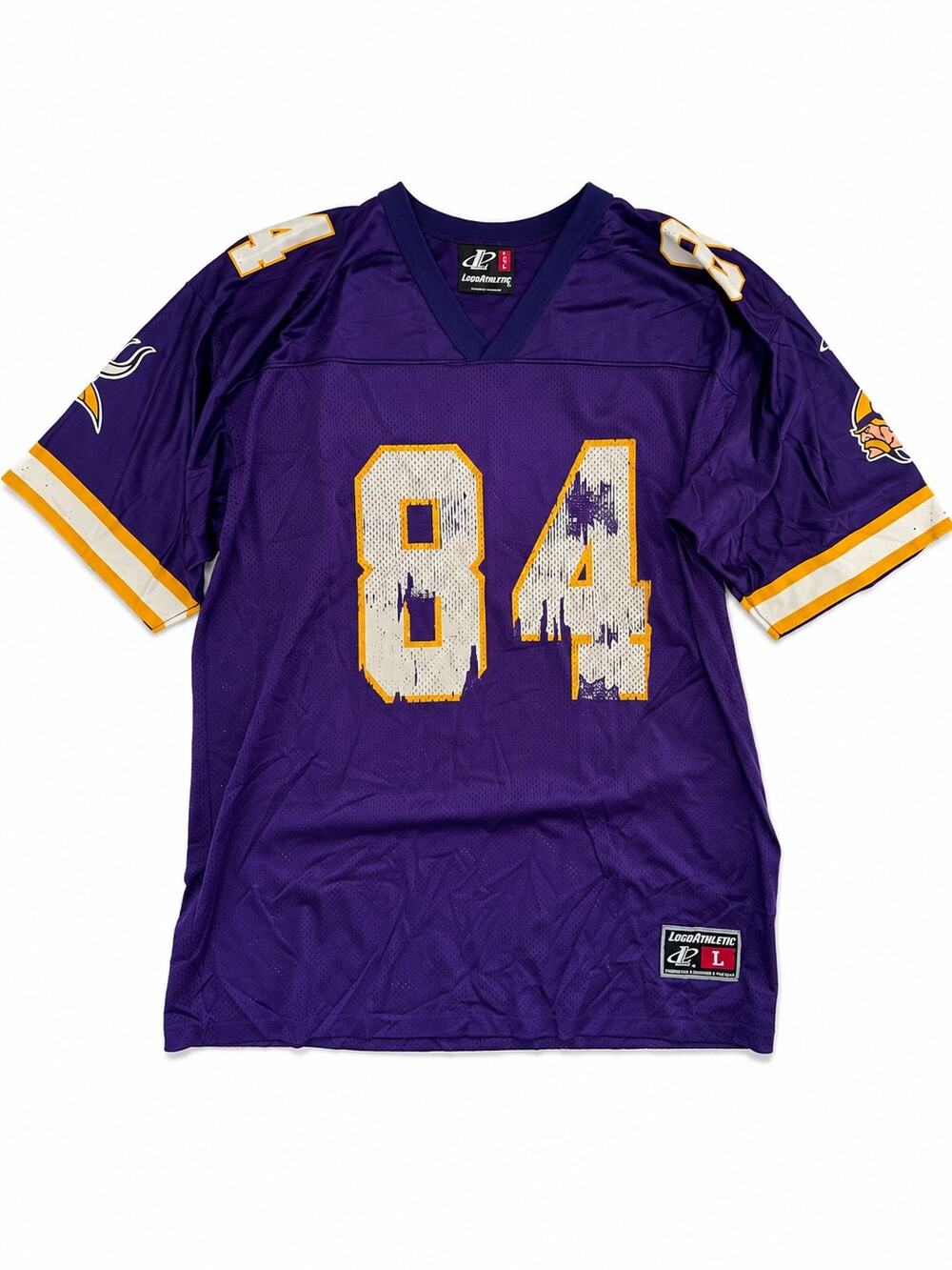 Vintage Randy Moss #84 Minnesota Vikings Logo Athletic NFL Jersey Large Purple